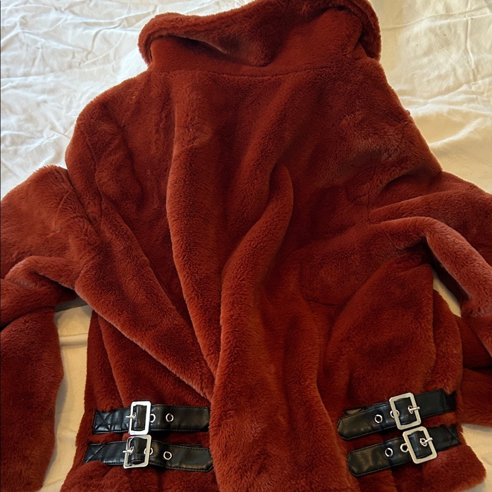 DKNY Warm Cinnamon Teddy Jacket - Picture 3 of 5